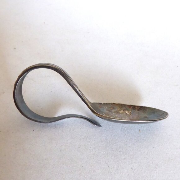 Holmes & Edwards Other - VINTAGE SILVER BABY SPOON HOLMES & EDWARDS CURVED HANDLE ENGRAVED